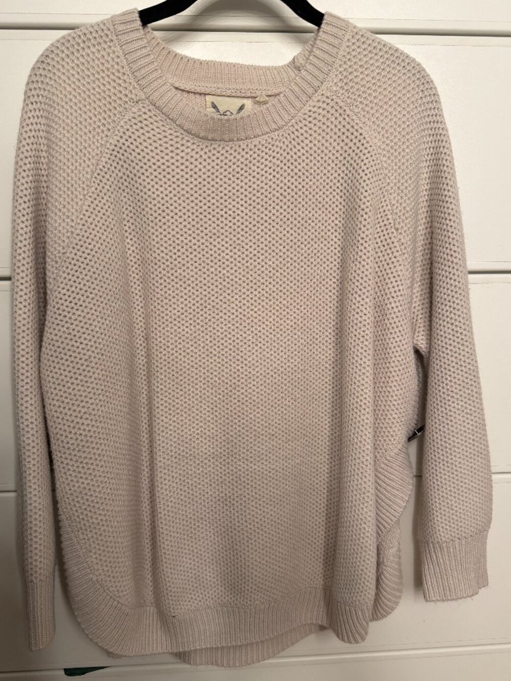 Cotton & Rye Cream Open Knit Crewneck Sweater Medium